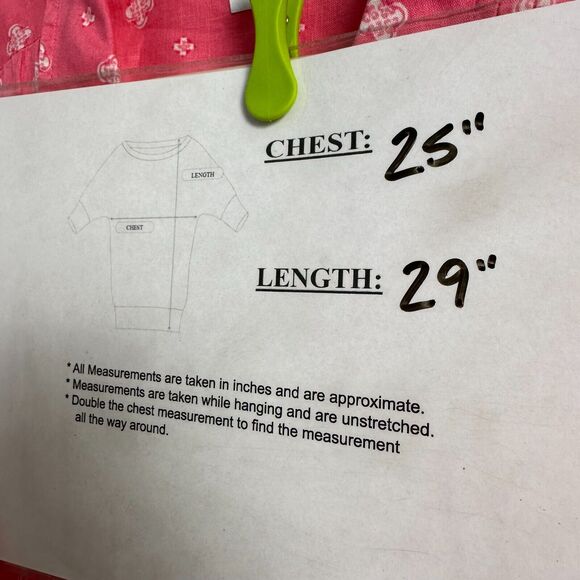 Charter Club Shirt Womens XXL Pink Geometric Button Up Roll Tab Linen Beachy - Picture 5 of 5